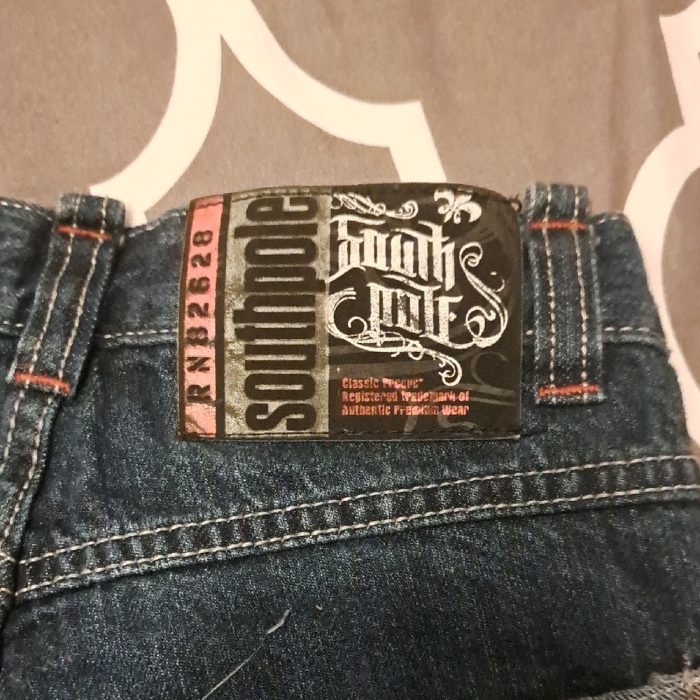 South Pole Denim Shorts with Red Details